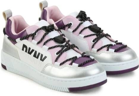 Dkny Kids panelled lace-up sneakers White