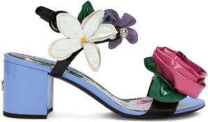 Dolce & Gabbana 60mm 3D embroidered sandals Black