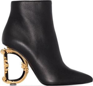 Dolce & Gabbana 105mm Baraque heel ankle boots Black
