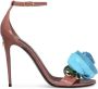 Dolce & Gabbana 105mm floral-appliqué leather sandals Pink - Thumbnail 1