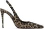Dolce & Gabbana 105mm leopard-print leather pumps Brown - Thumbnail 1