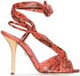Dolce & Gabbana 105mm python-effect sandals Pink - Thumbnail 1