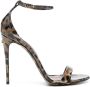 Dolce & Gabbana 110mm leopard-print sandals Black - Thumbnail 1