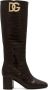 Dolce & Gabbana 60mm logo-plaque leather boots Brown - Thumbnail 1