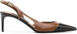 Dolce & Gabbana 70mm patent leather pumps Brown