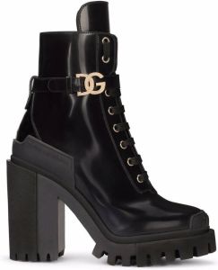 Dolce & Gabbana 90mm lace-up trekking boots Black