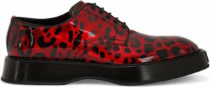 Dolce & Gabbana animal-print derby shoes Red