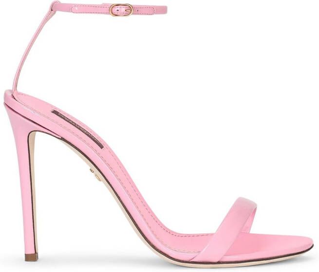 Dolce & Gabbana patent leather sandals Pink