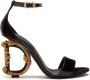 Dolce & Gabbana Baroque DG 105mm leather sandals Black - Thumbnail 1