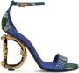 Dolce & Gabbana Baroque DG-heel 105mm sandals Blue - Thumbnail 1