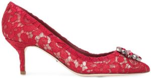 Dolce & Gabbana Bellucci Taormina lace 60mm pumps Red