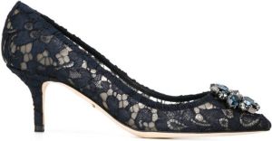 Dolce & Gabbana Bellucci Taormina lace pumps Blue