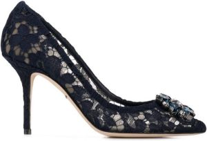 Dolce & Gabbana Belluci Taormina lace pumps Blue