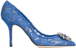 Dolce & Gabbana Belluci Taormina lace pumps Blue