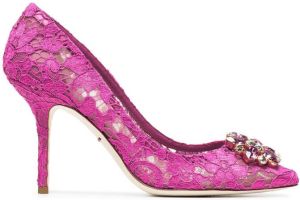 Dolce & Gabbana Belucci Taormina lace 90mm pumps Pink