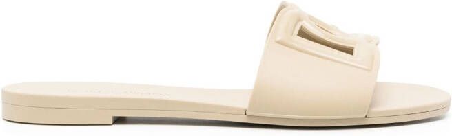 Dolce & Gabbana Bianca DG-logo slides Neutrals