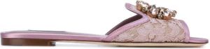 Dolce & Gabbana Bianca lace slippers Pink