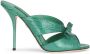 Dolce & Gabbana 105mm bow-detail leather mules Green - Thumbnail 1