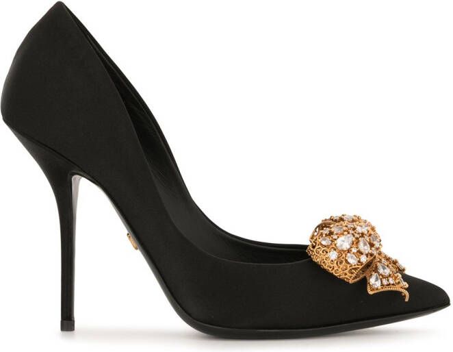 Dolce & Gabbana bow-detail satin pumps Black