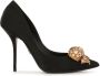 Dolce & Gabbana bow-detail satin pumps Black - Thumbnail 1