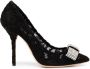 Dolce & Gabbana bow-embellished lace pumps Black - Thumbnail 1