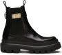 Dolce & Gabbana branded-strap leather ankle boots Black - Thumbnail 1