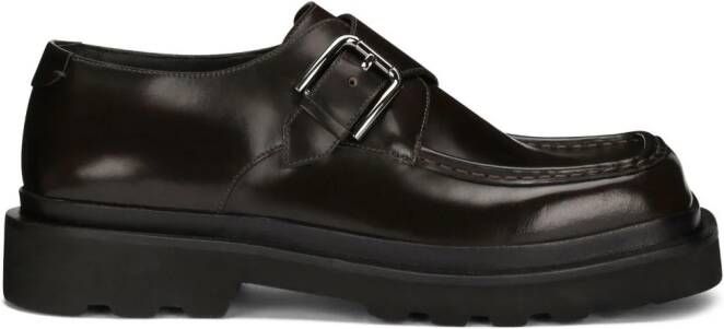 Dolce & Gabbana leather monk shoes Black