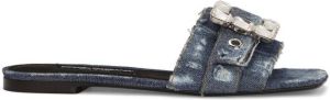 Dolce & Gabbana buckle-detail slides Blue