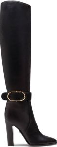 Dolce & Gabbana buckled block-heel knee boots Black