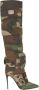 Dolce & Gabbana camouflage-pattern pointed-toe boots Green - Thumbnail 1