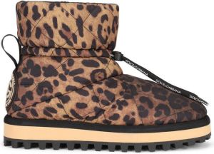 Dolce & Gabbana City leopard-print ankle boots Brown