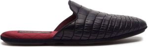 Dolce & Gabbana croc-effect slippers Blue