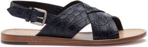 Dolce & Gabbana crocodile effect interwoven sandals Blue