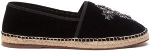 Dolce & Gabbana cross-embroidered espadrilles Black