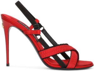 Dolce & Gabbana crossover-strap 110mm stiletto sandals Red