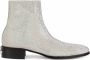 Dolce & Gabbana crystal-embellished leather ankle boots White - Thumbnail 1
