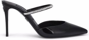Dolce & Gabbana crystal-embellished pointed-toe mules Black