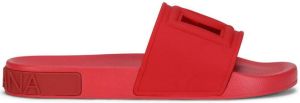 Dolce & Gabbana cut-out logo slides Red