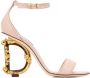 Dolce & Gabbana Baroque DG 105mm leather sandals Pink - Thumbnail 1