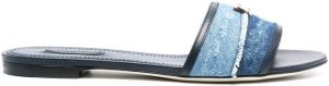 Dolce & Gabbana denim flat mules Blue
