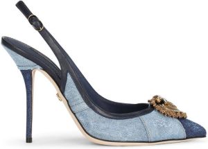 Dolce & Gabbana Devotion 60mm denim slingback pumps Blue