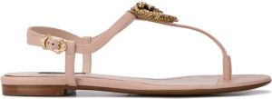 Dolce & Gabbana Devotion T-strap sandals Pink