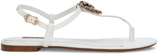 Dolce & Gabbana Devotion thong-strap sandals White
