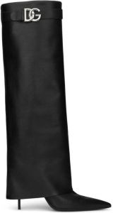Dolce & Gabbana DG-buckle knee boots Black