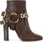 Dolce & Gabbana DG buckled ankle booties Brown - Thumbnail 1