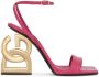 Dolce & Gabbana 3.5 105mm crocodile-embossed leather sandals Pink - Thumbnail 1