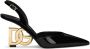 Dolce & Gabbana DG-heel leather slingback pumps Black - Thumbnail 1