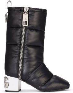 Dolce & Gabbana DG-heel padded boots Black