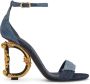 Dolce & Gabbana DG heel patchwork sandals Blue - Thumbnail 1
