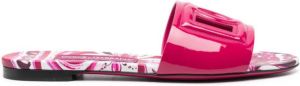 Dolce & Gabbana DG-logo flat slides Pink
